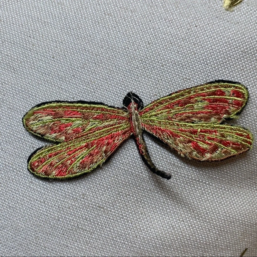 Austin Horn Classics dragonfly embroidered pillow
